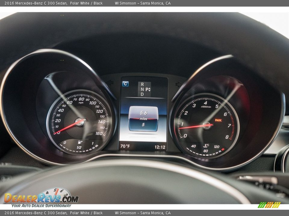 2016 Mercedes-Benz C 300 Sedan Polar White / Black Photo #6