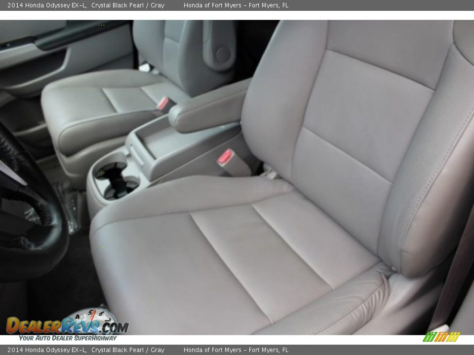 2014 Honda Odyssey EX-L Crystal Black Pearl / Gray Photo #9