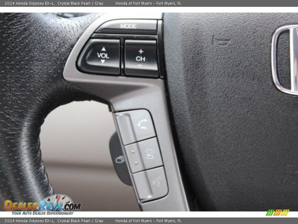 2014 Honda Odyssey EX-L Crystal Black Pearl / Gray Photo #13