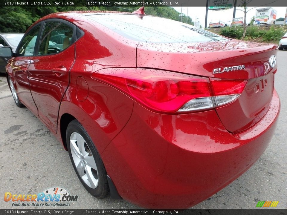 2013 Hyundai Elantra GLS Red / Beige Photo #4