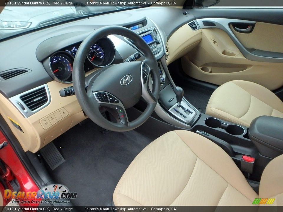 2013 Hyundai Elantra GLS Red / Beige Photo #20