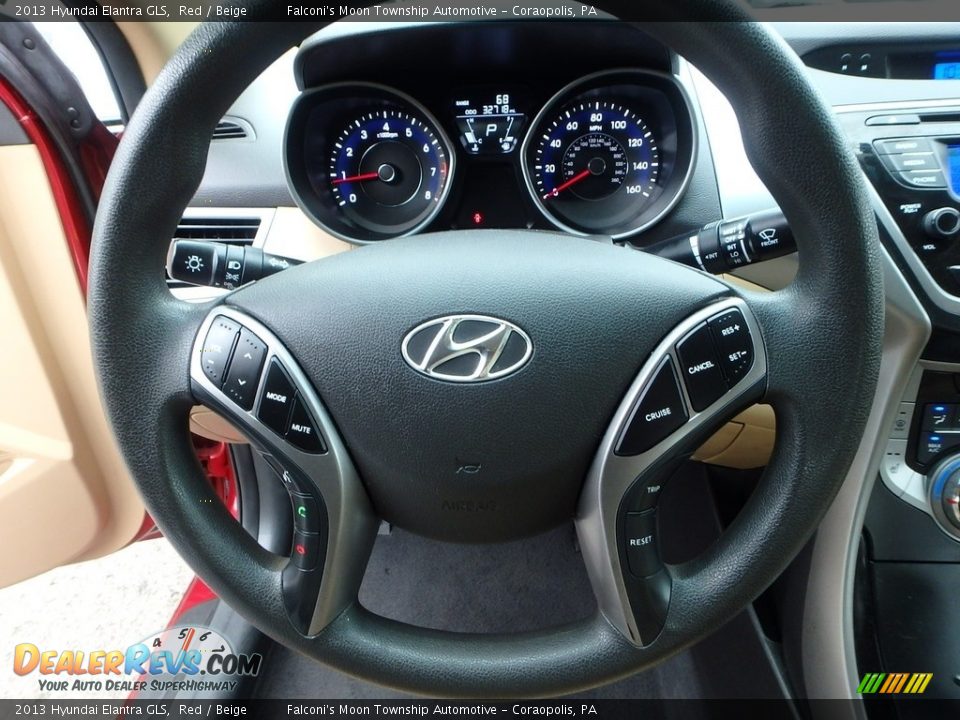 2013 Hyundai Elantra GLS Red / Beige Photo #22