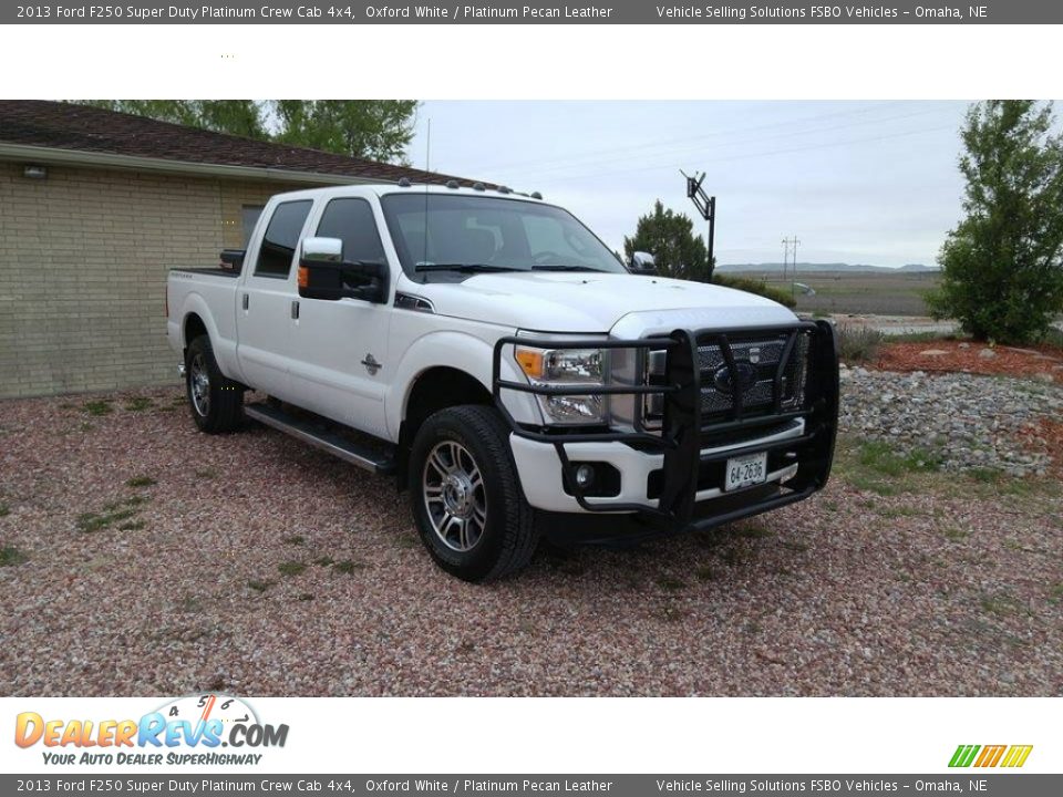 2013 Ford F250 Super Duty Platinum Crew Cab 4x4 Oxford White / Platinum Pecan Leather Photo #1