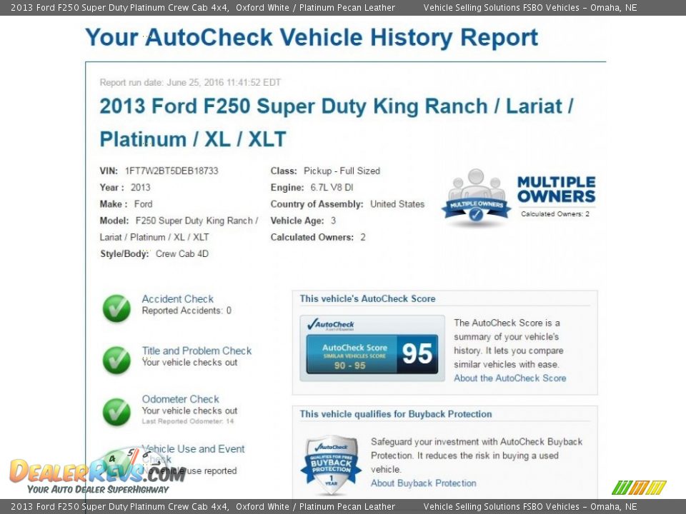 Dealer Info of 2013 Ford F250 Super Duty Platinum Crew Cab 4x4 Photo #2