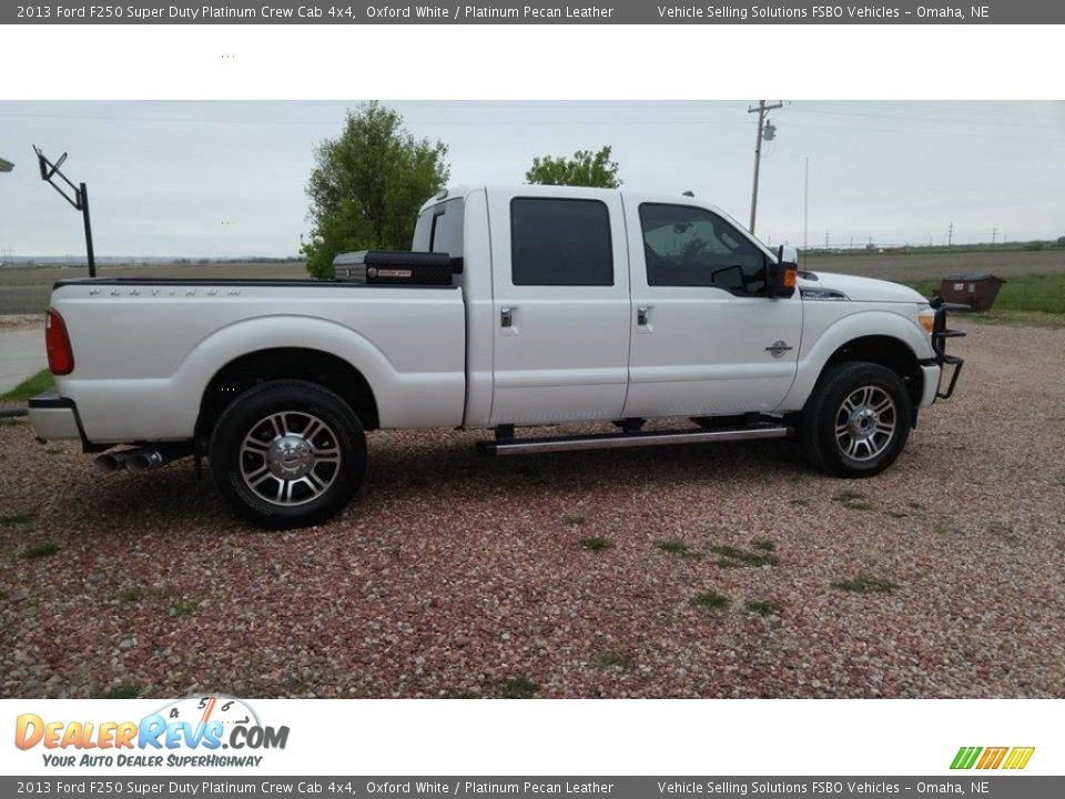 2013 Ford F250 Super Duty Platinum Crew Cab 4x4 Oxford White / Platinum Pecan Leather Photo #3