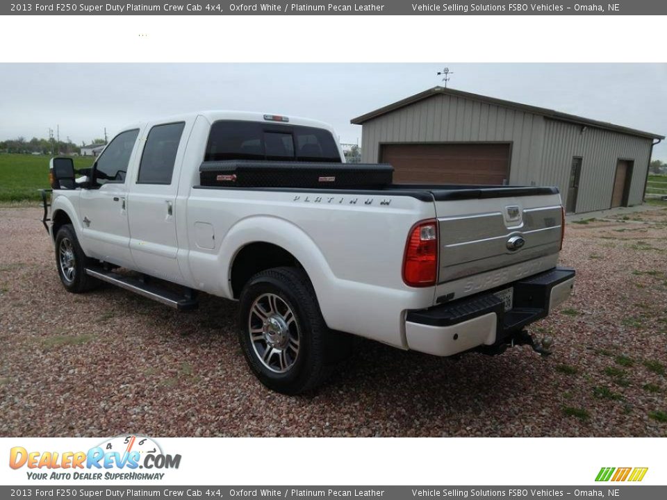 2013 Ford F250 Super Duty Platinum Crew Cab 4x4 Oxford White / Platinum Pecan Leather Photo #4