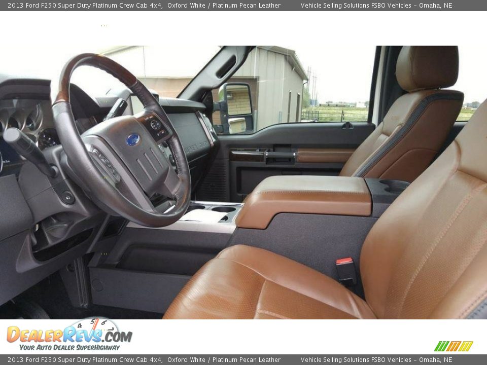 2013 Ford F250 Super Duty Platinum Crew Cab 4x4 Oxford White / Platinum Pecan Leather Photo #7