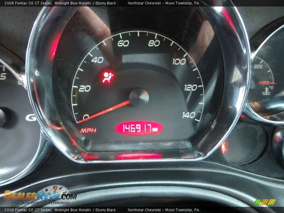 2008 Pontiac G6 GT Sedan Midnight Blue Metallic / Ebony Black Photo #15