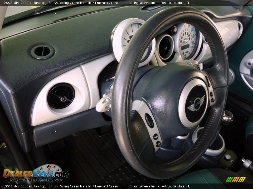 2002 Mini Cooper Hardtop British Racing Green Metallic / Emerald Green Photo #35