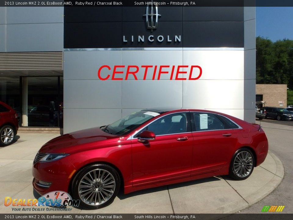 2013 Lincoln MKZ 2.0L EcoBoost AWD Ruby Red / Charcoal Black Photo #1