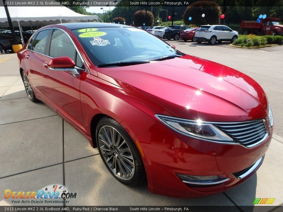 2013 Lincoln MKZ 2.0L EcoBoost AWD Ruby Red / Charcoal Black Photo #7