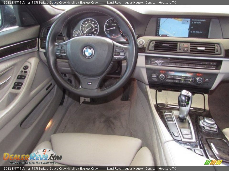 2012 BMW 5 Series 535i Sedan Space Gray Metallic / Everest Gray Photo #14