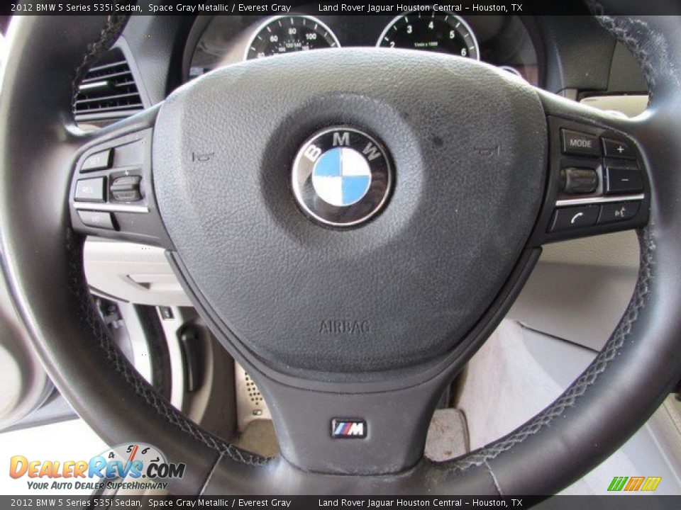 2012 BMW 5 Series 535i Sedan Space Gray Metallic / Everest Gray Photo #31