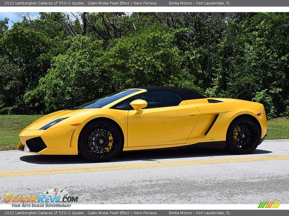 2013 Lamborghini Gallardo LP 550-2 Spyder Giallo Midas Pearl Effect / Nero Perseus Photo #1