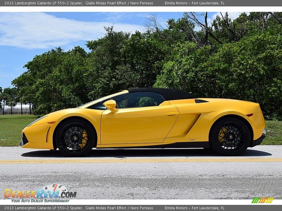 Giallo Midas Pearl Effect 2013 Lamborghini Gallardo LP 550-2 Spyder Photo #2