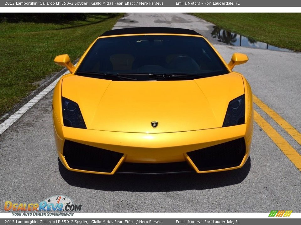 2013 Lamborghini Gallardo LP 550-2 Spyder Giallo Midas Pearl Effect / Nero Perseus Photo #6