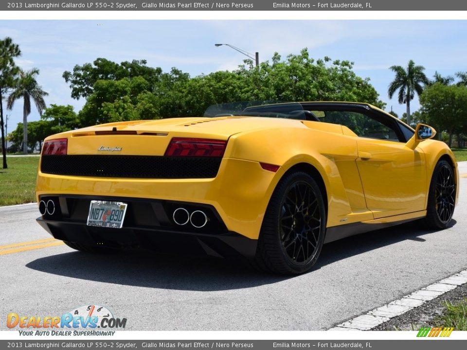2013 Lamborghini Gallardo LP 550-2 Spyder Giallo Midas Pearl Effect / Nero Perseus Photo #12
