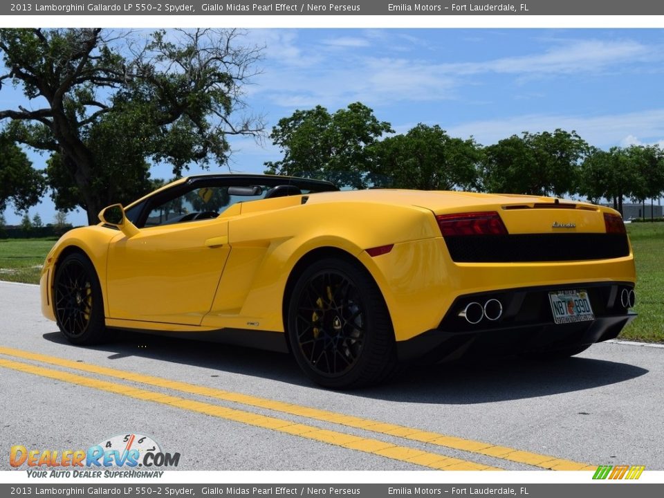 2013 Lamborghini Gallardo LP 550-2 Spyder Giallo Midas Pearl Effect / Nero Perseus Photo #16