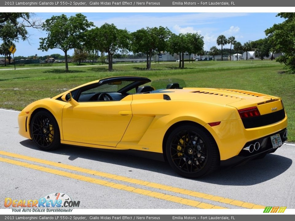 2013 Lamborghini Gallardo LP 550-2 Spyder Giallo Midas Pearl Effect / Nero Perseus Photo #17