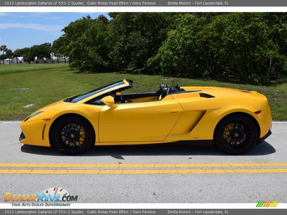 Giallo Midas Pearl Effect 2013 Lamborghini Gallardo LP 550-2 Spyder Photo #18