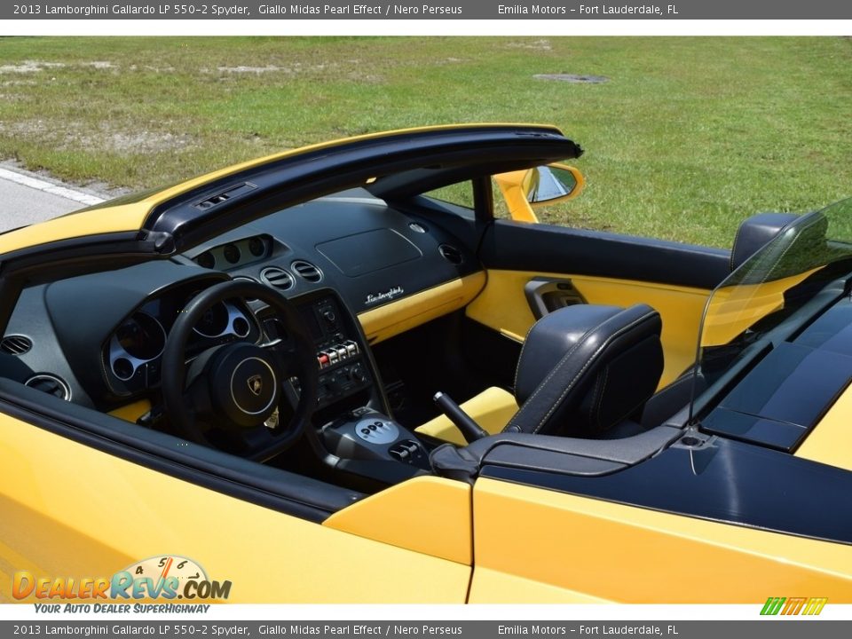 2013 Lamborghini Gallardo LP 550-2 Spyder Giallo Midas Pearl Effect / Nero Perseus Photo #19