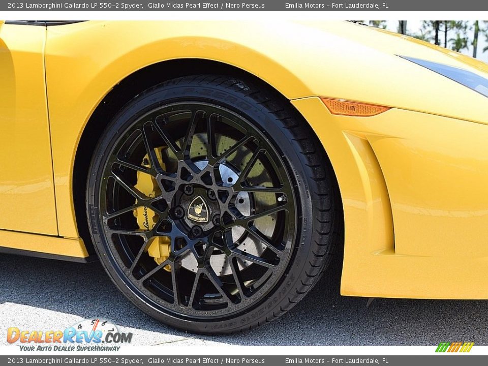 2013 Lamborghini Gallardo LP 550-2 Spyder Giallo Midas Pearl Effect / Nero Perseus Photo #22