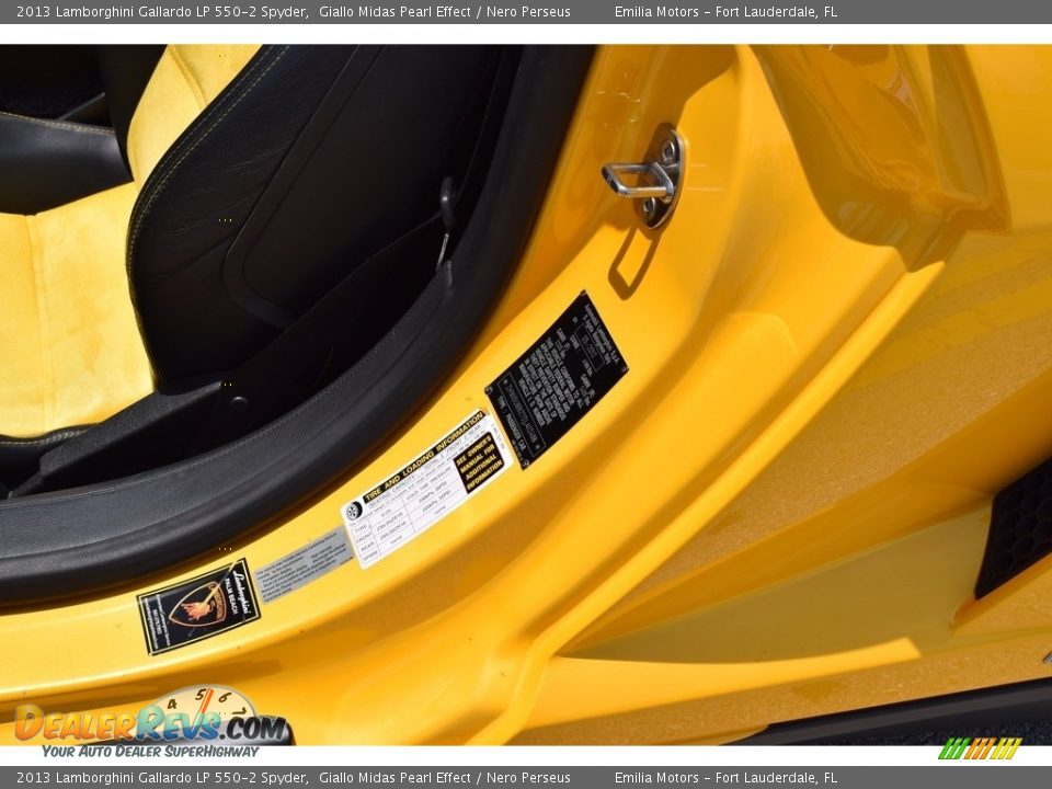 2013 Lamborghini Gallardo LP 550-2 Spyder Giallo Midas Pearl Effect / Nero Perseus Photo #28