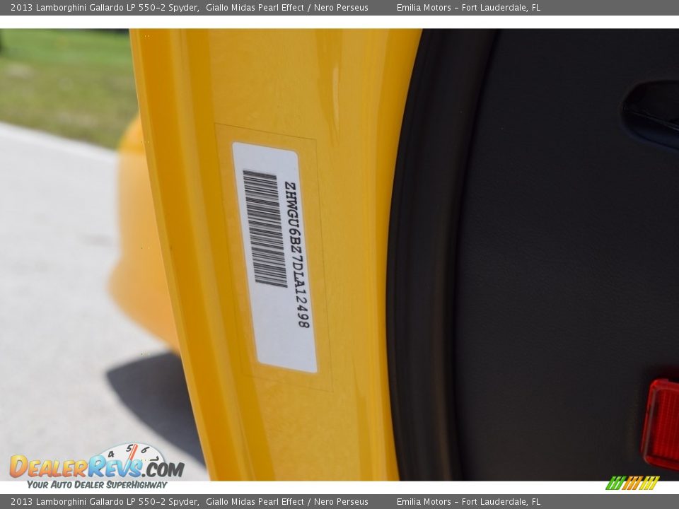 2013 Lamborghini Gallardo LP 550-2 Spyder Giallo Midas Pearl Effect / Nero Perseus Photo #30