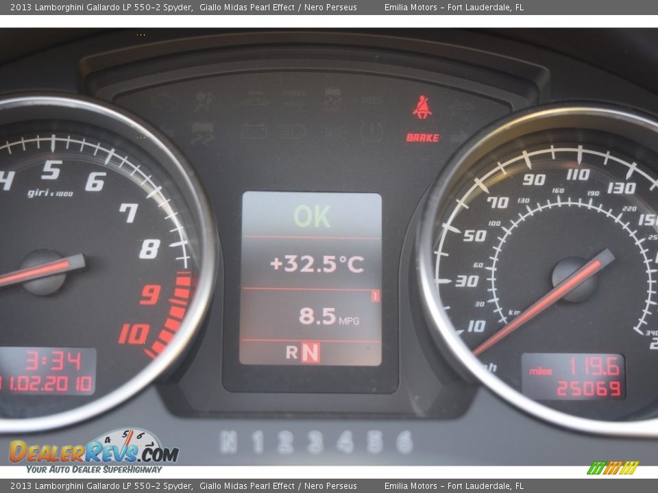 2013 Lamborghini Gallardo LP 550-2 Spyder Gauges Photo #61