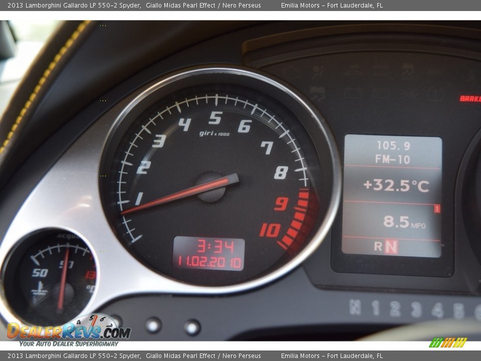 2013 Lamborghini Gallardo LP 550-2 Spyder Gauges Photo #64