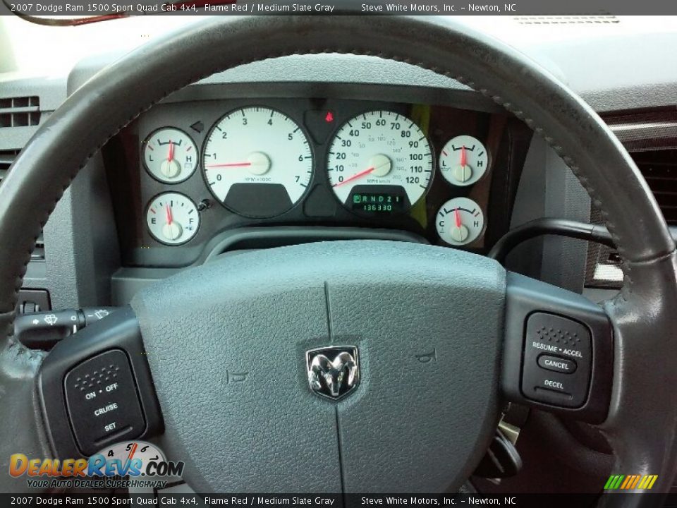 2007 Dodge Ram 1500 Sport Quad Cab 4x4 Flame Red / Medium Slate Gray Photo #15