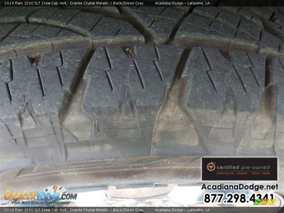 2014 Ram 1500 SLT Crew Cab 4x4 Granite Crystal Metallic / Black/Diesel Gray Photo #14