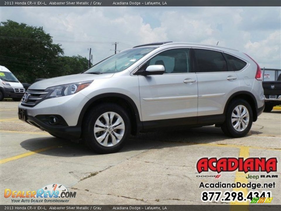 2013 Honda CR-V EX-L Alabaster Silver Metallic / Gray Photo #1