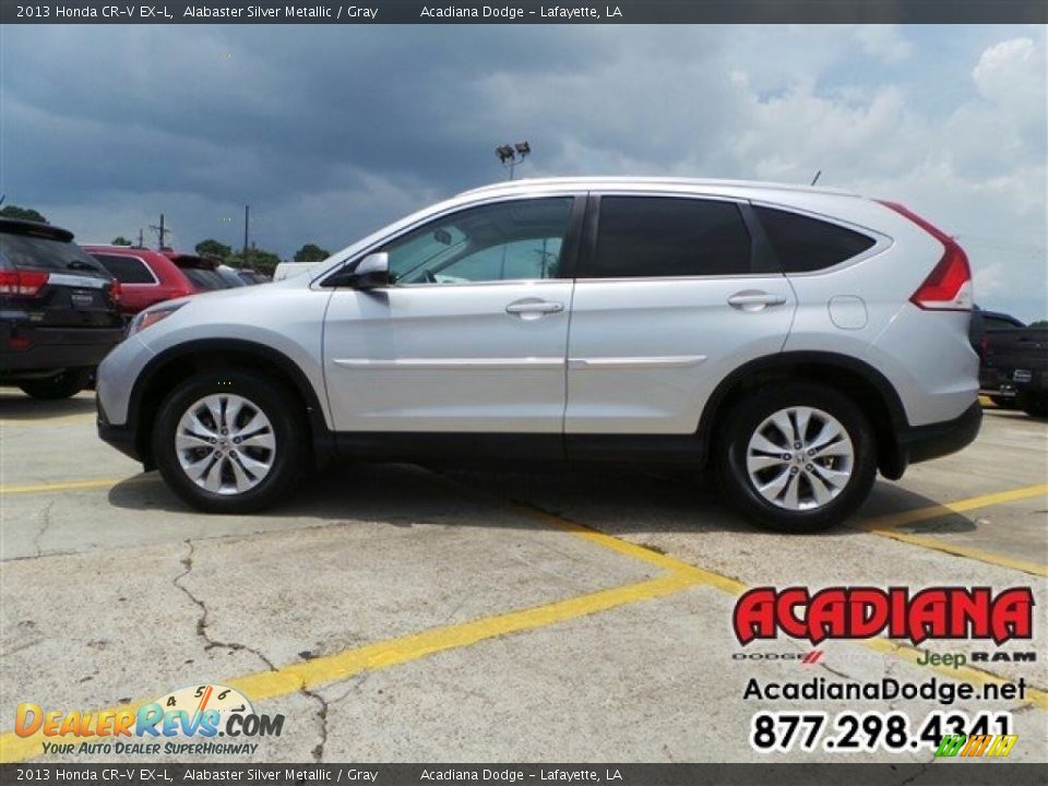 2013 Honda CR-V EX-L Alabaster Silver Metallic / Gray Photo #3