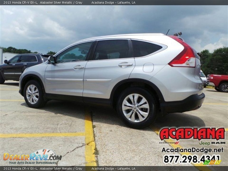 2013 Honda CR-V EX-L Alabaster Silver Metallic / Gray Photo #4