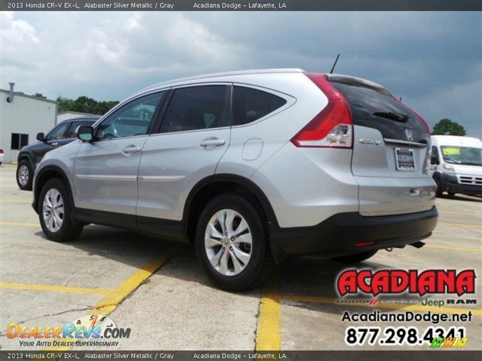 2013 Honda CR-V EX-L Alabaster Silver Metallic / Gray Photo #5