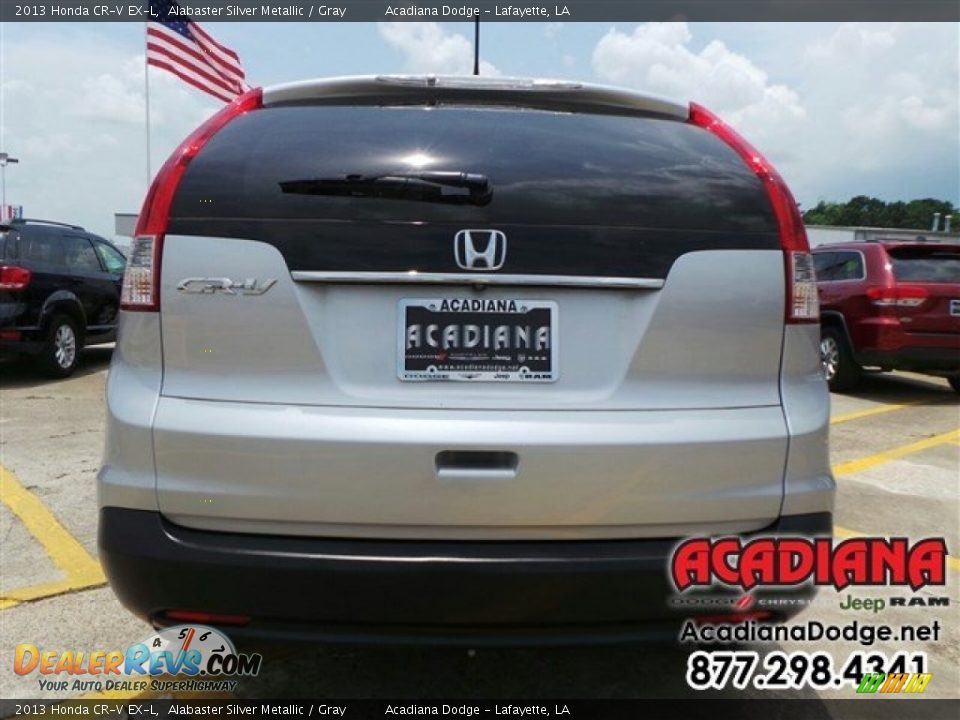 2013 Honda CR-V EX-L Alabaster Silver Metallic / Gray Photo #6