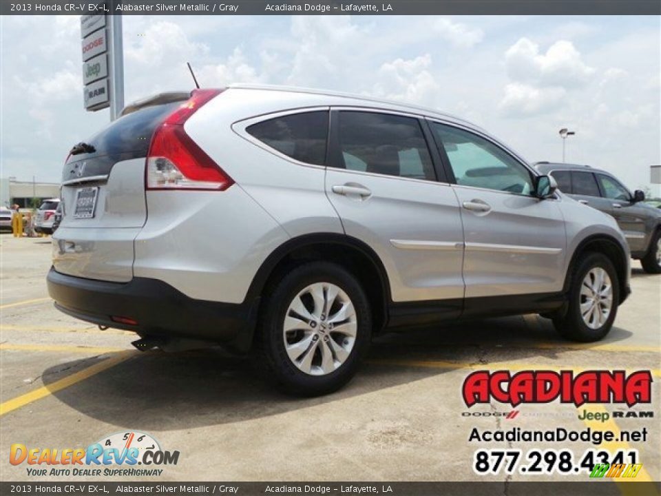 2013 Honda CR-V EX-L Alabaster Silver Metallic / Gray Photo #8