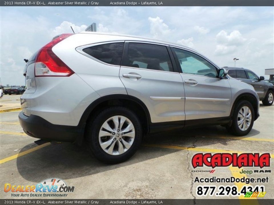 2013 Honda CR-V EX-L Alabaster Silver Metallic / Gray Photo #9