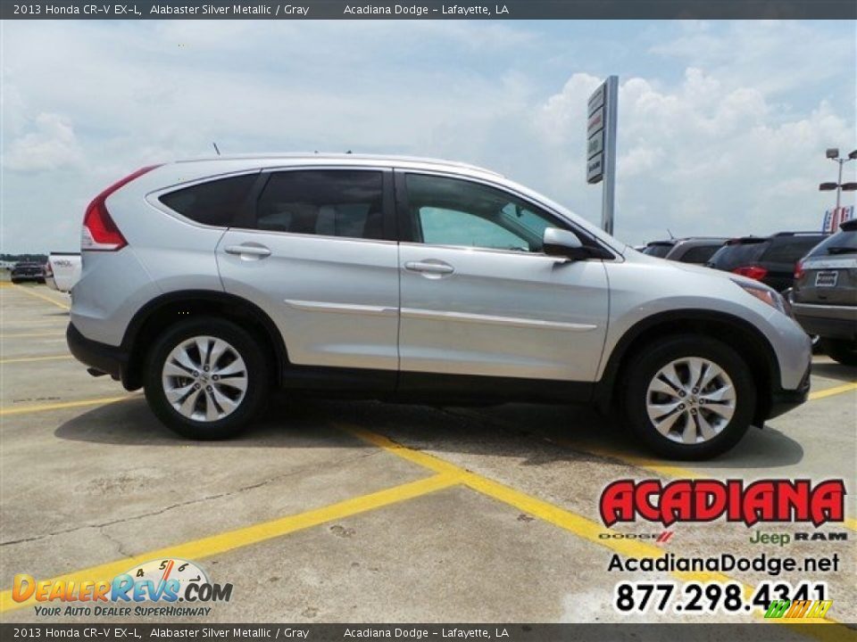 2013 Honda CR-V EX-L Alabaster Silver Metallic / Gray Photo #10