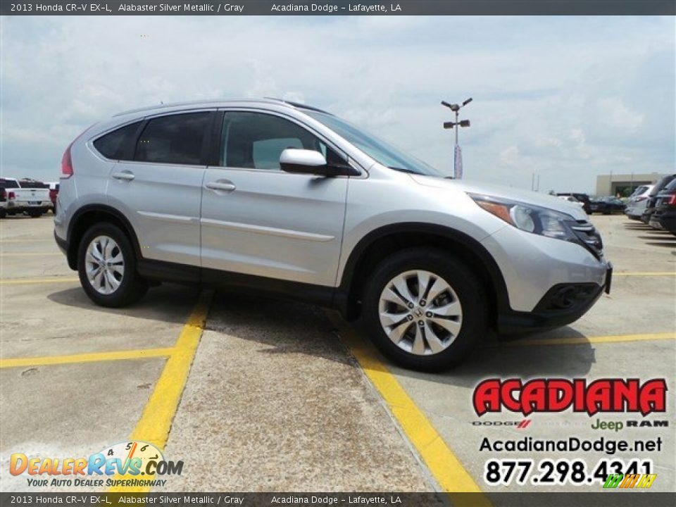 2013 Honda CR-V EX-L Alabaster Silver Metallic / Gray Photo #11