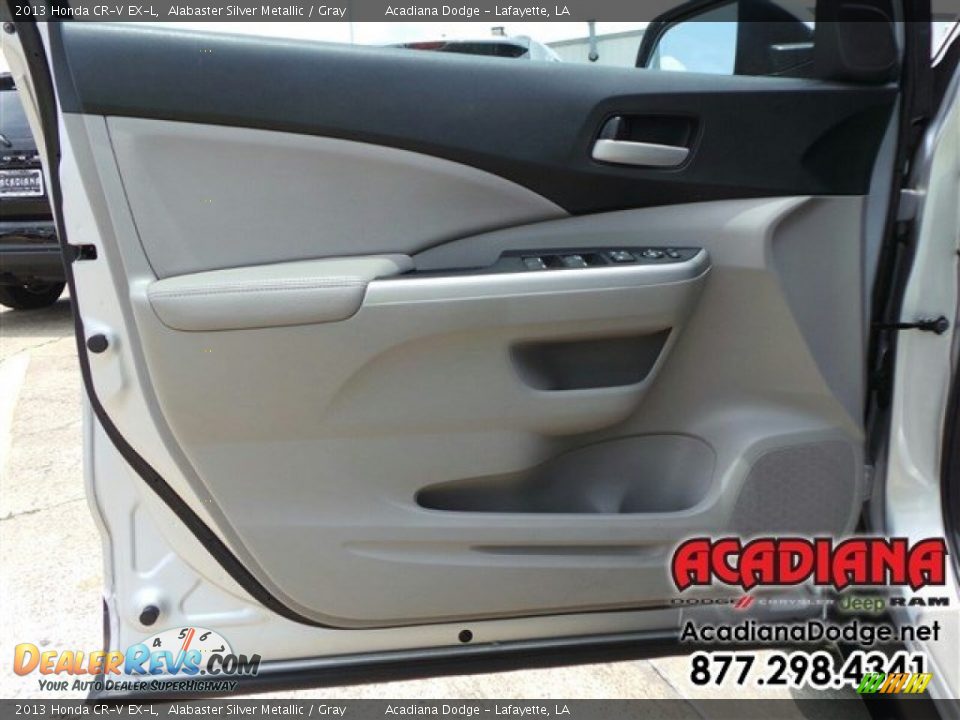 2013 Honda CR-V EX-L Alabaster Silver Metallic / Gray Photo #17