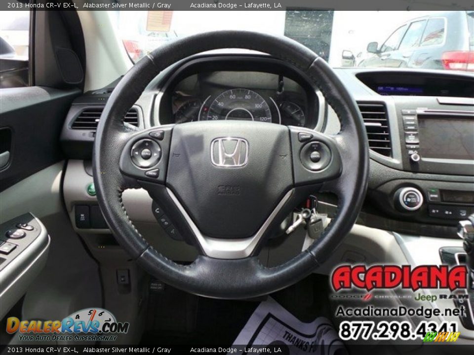 2013 Honda CR-V EX-L Alabaster Silver Metallic / Gray Photo #20