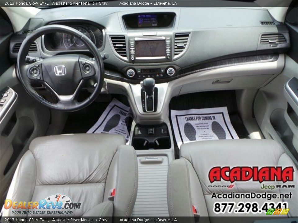 2013 Honda CR-V EX-L Alabaster Silver Metallic / Gray Photo #23