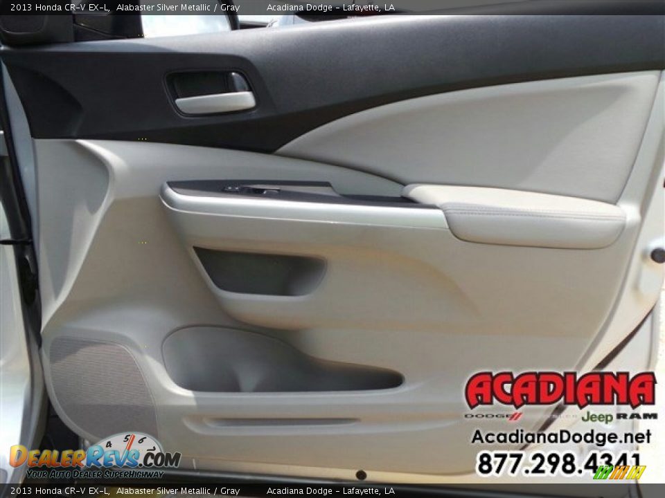 2013 Honda CR-V EX-L Alabaster Silver Metallic / Gray Photo #25