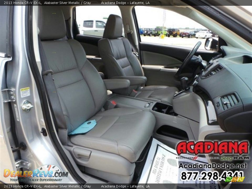 2013 Honda CR-V EX-L Alabaster Silver Metallic / Gray Photo #26