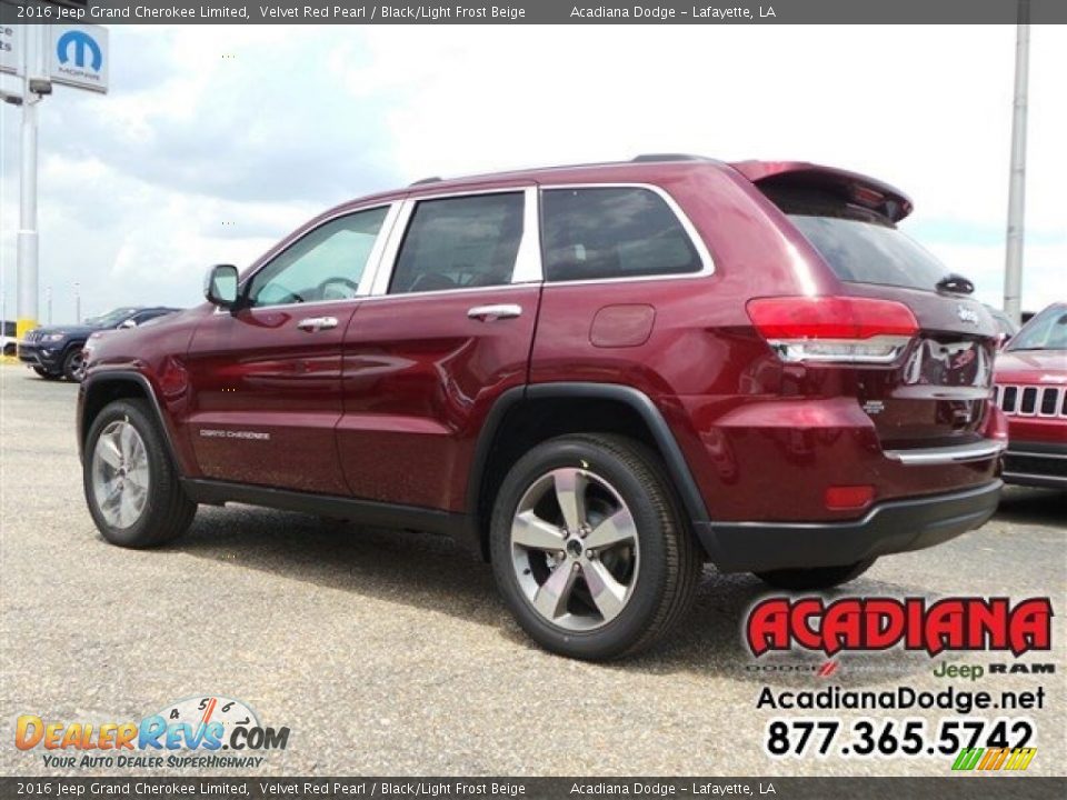 2016 Jeep Grand Cherokee Limited Velvet Red Pearl / Black/Light Frost Beige Photo #2