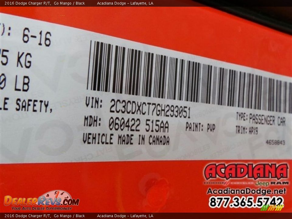 2016 Dodge Charger R/T Go Mango / Black Photo #15