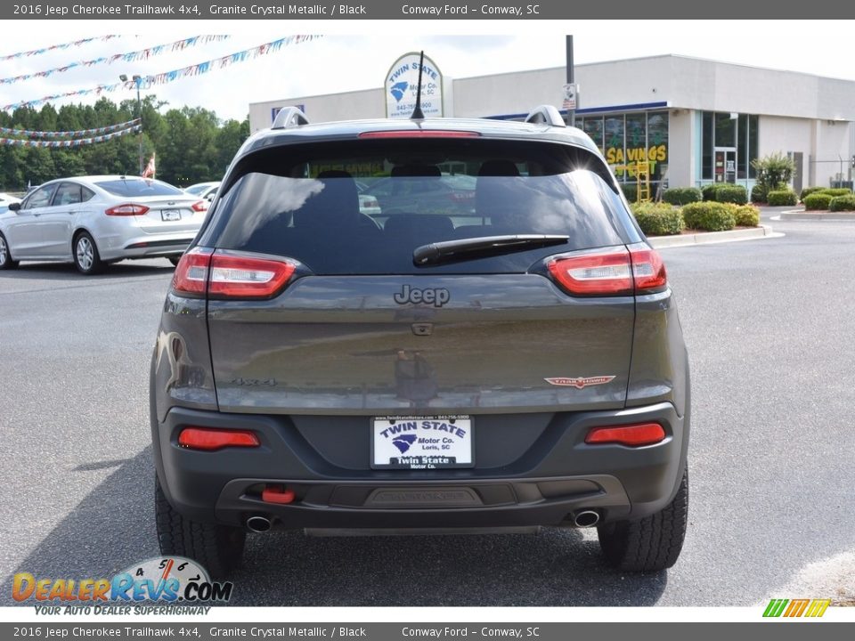 2016 Jeep Cherokee Trailhawk 4x4 Granite Crystal Metallic / Black Photo #4