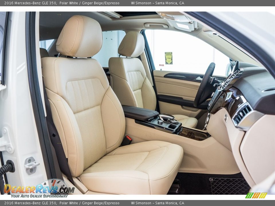 2016 Mercedes-Benz GLE 350 Polar White / Ginger Beige/Espresso Photo #2